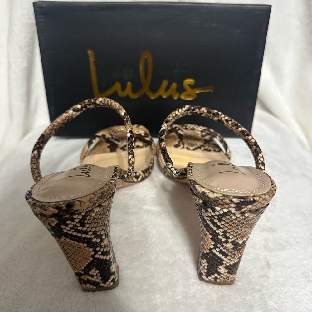Lulu's Snakeskin Patterned Heels NIB “Xenya” Size 9 - Picture 2 of 5